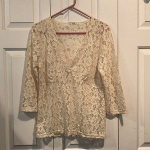 Old Navy Perfect Fit ivory lace top